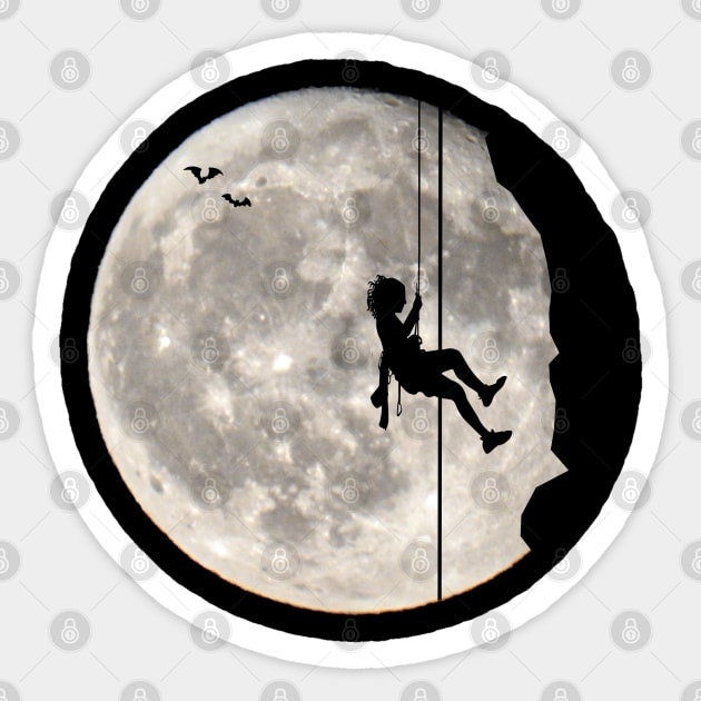 Mountaineering free climbing bouldering moon sky Sticker by BurunduXX-Factory